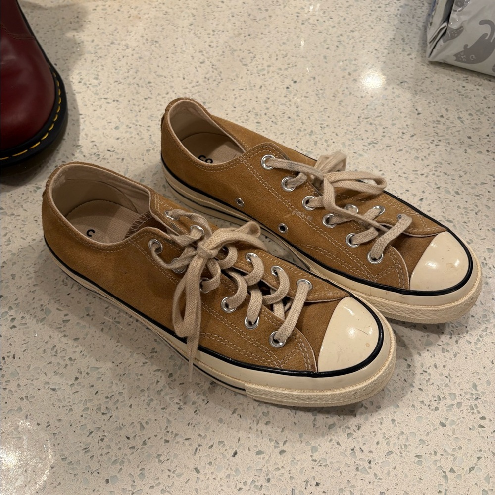 Converse Tan Low-Top Sneakers